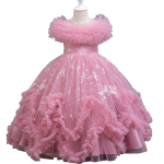 Girls Butterfly Print Tulle Princess Dress